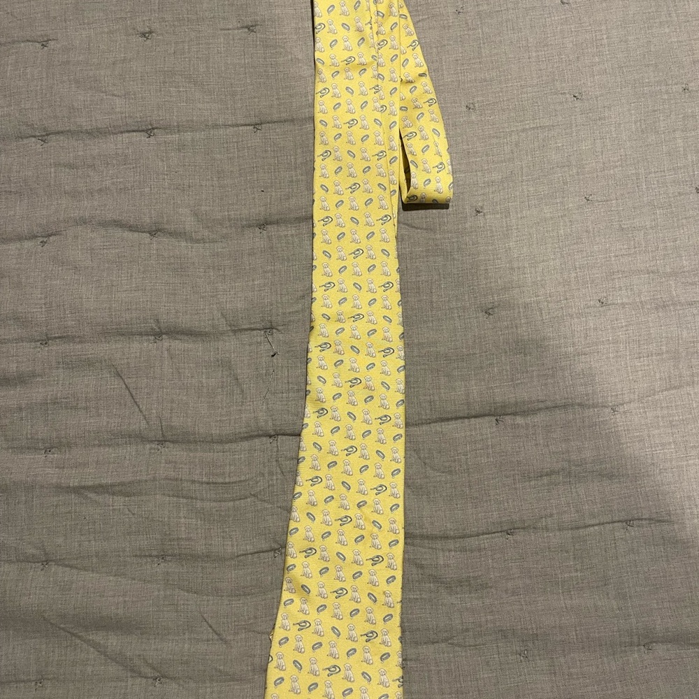 Battistoni Italy -Silk Tie. Yellow
